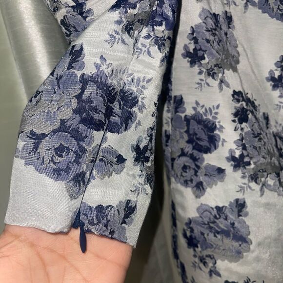 Majorelle Blue Floral Donnie Mini Blazer Dress in French Blue x Revolve - Picture 7 of 9